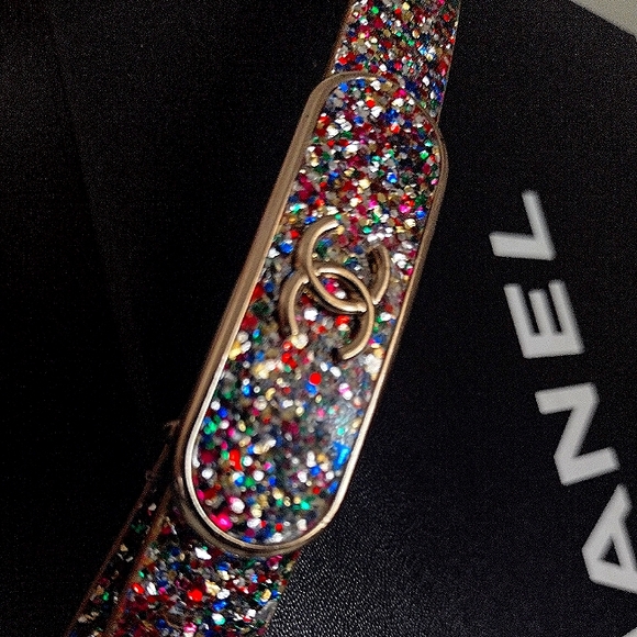 SOLD  Chanel 17K Astronaut Collection Multicolored (Glitter) Belt - Picture 15 of 15